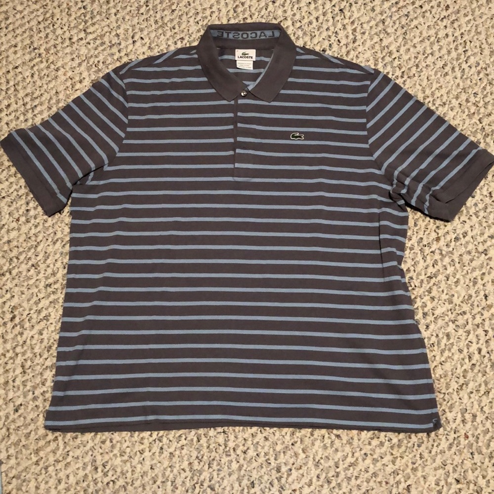stripped lacoste polo